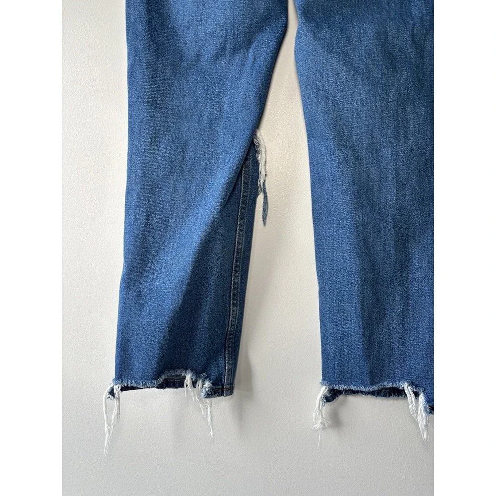Abercrombie & Fitch The Ankle Straight Ultra High Rise Distressed Jeans Sz 26/2S - Picture 10 of 11